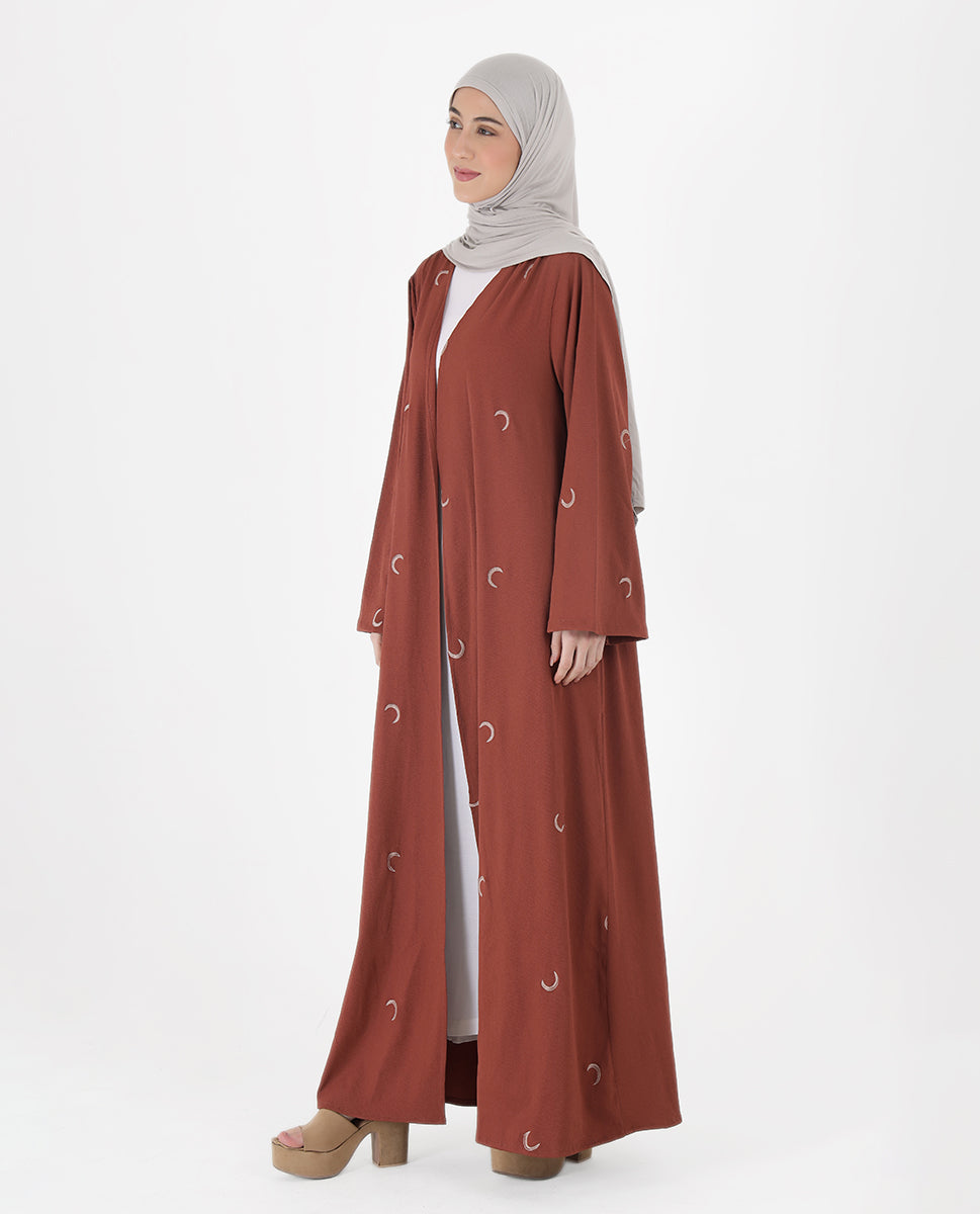 Rustic Grace Belted Open Abaya