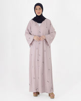 Lilac Love Belted Open Abaya