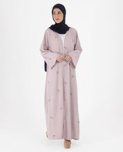 Lilac Love Belted Open Abaya