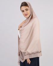 Rustic Bloom Embroidered Poly Georgette Scarf