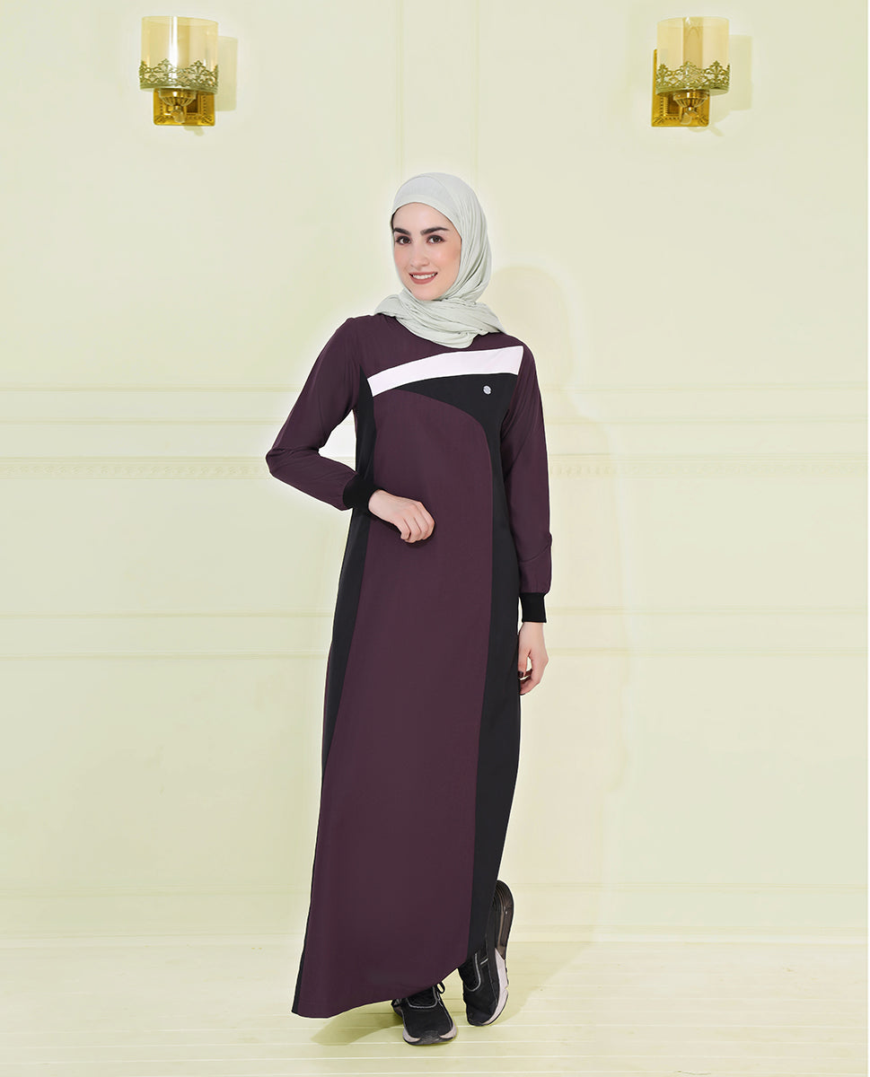 Dark Orchid Contrast Panel Jilbab