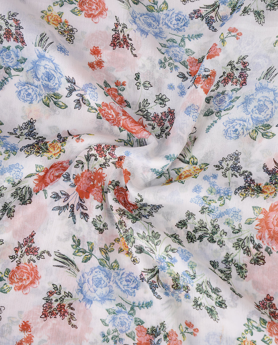 Floral Bliss Polygeorgette Hijab