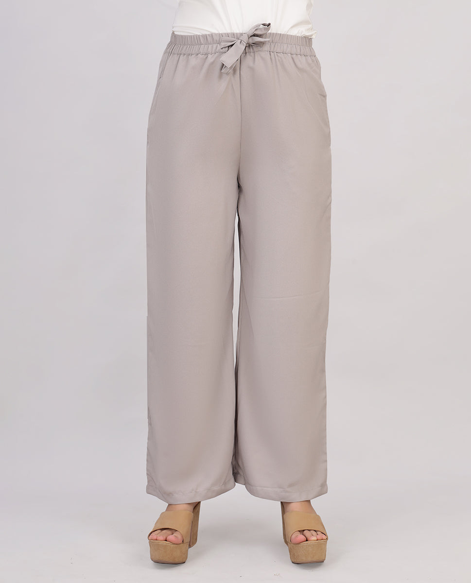 Grey Belted Relaxed Bottom Trouser