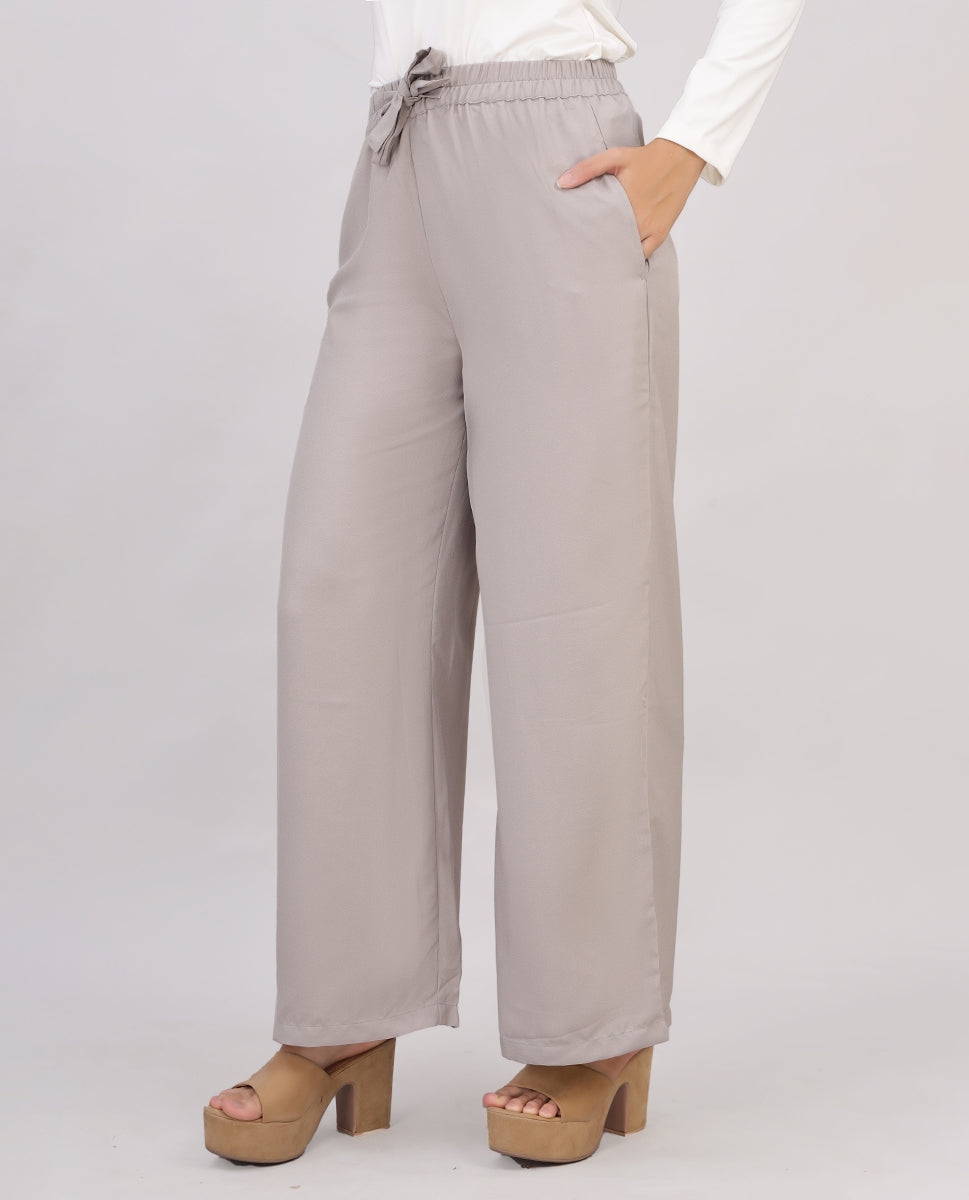 Grey Belted Relaxed Bottom Trouser