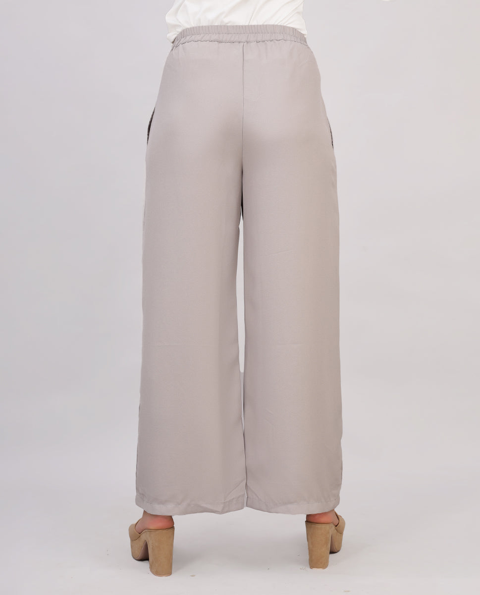 Grey Belted Relaxed Bottom Trouser