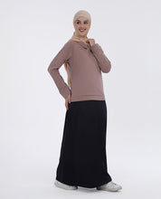 Softglow - Black & Peach Winter Jilbab