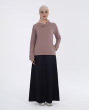 Softglow - Black & Peach Winter Jilbab