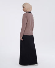 Softglow - Black & Peach Winter Jilbab