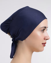 Modest Knot - Tie & Wear Soft Hijab Cap_Blue