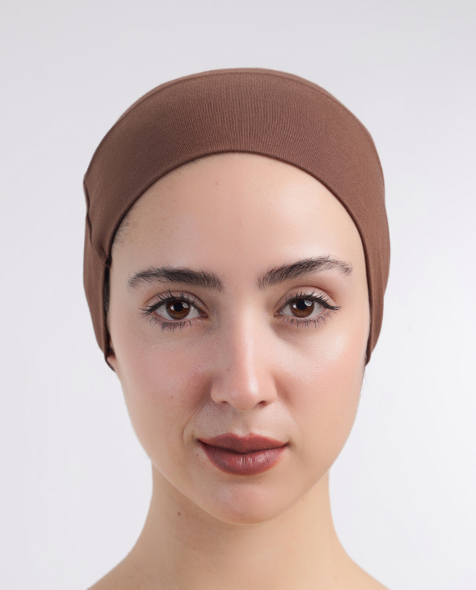 Modest Wrap - Soft Hijab Cap_Brown