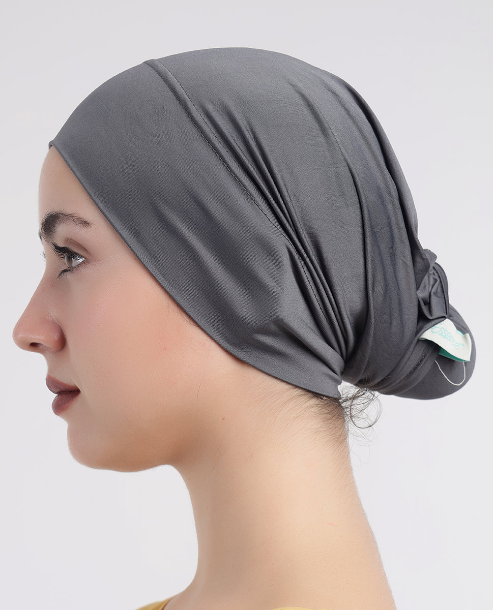 Modest Wrap - Soft Hijab Cap_Grey