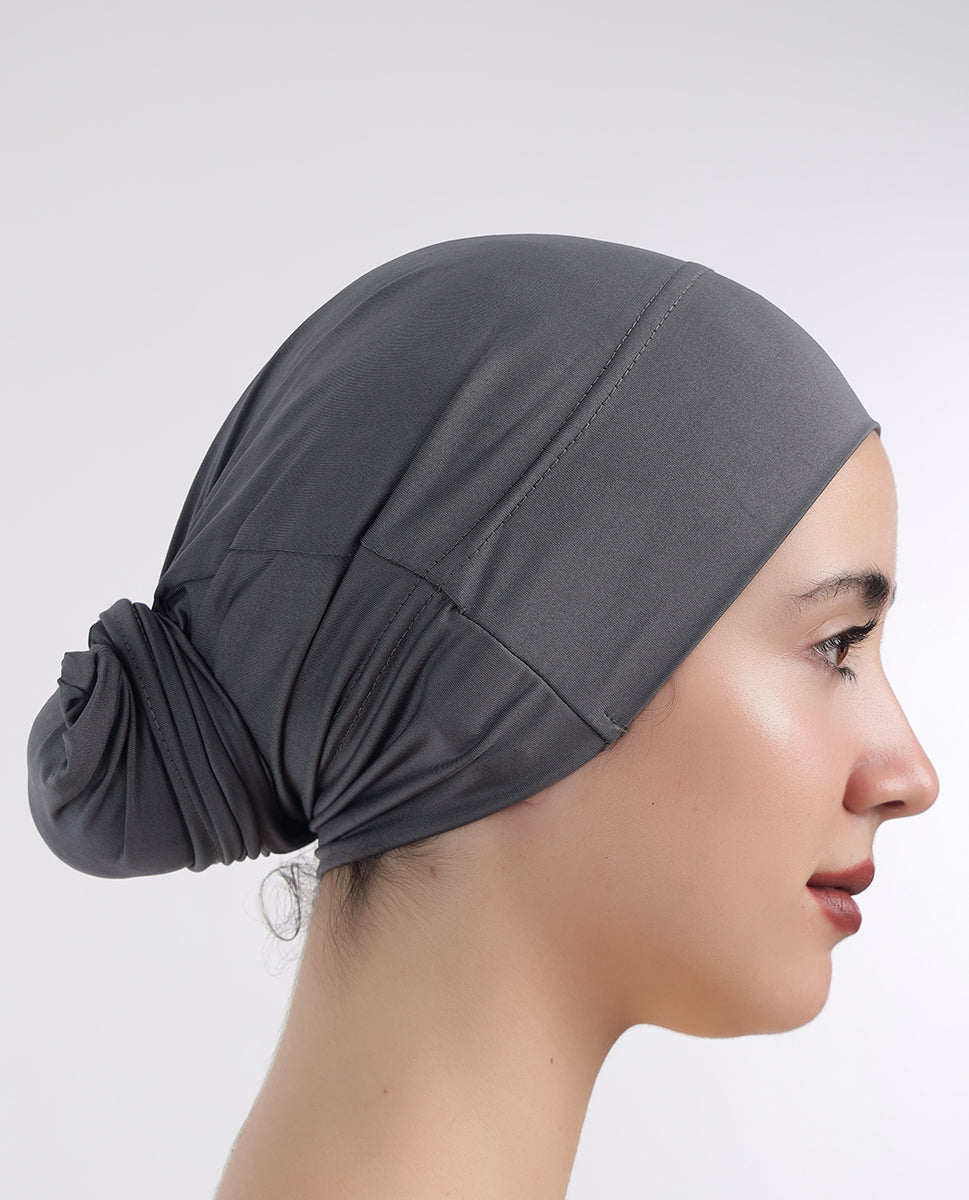 Modest Wrap - Soft Hijab Cap_Grey
