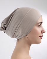 Modest Wrap - Soft Hijab Cap_Beige Grey