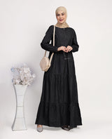 Comfort Max Fine Denim Maxi Dress - Black