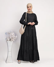 Comfort Max Fine Denim Maxi Dress - Black, urban abaya, jilbab, modest wear, Islamic dress, long dress