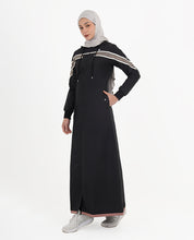 Black Stripe Utility Jilbab