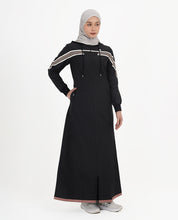 Black Stripe Utility Jilbab