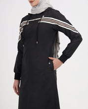 Black Stripe Utility Jilbab