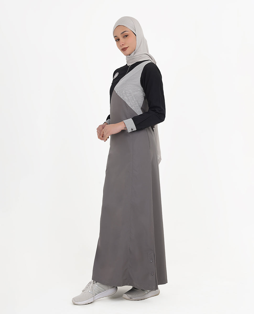Shadow & Mist Color Block Jilbab