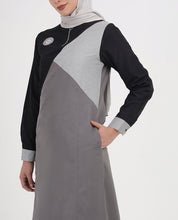 Shadow & Mist Color Block Jilbab