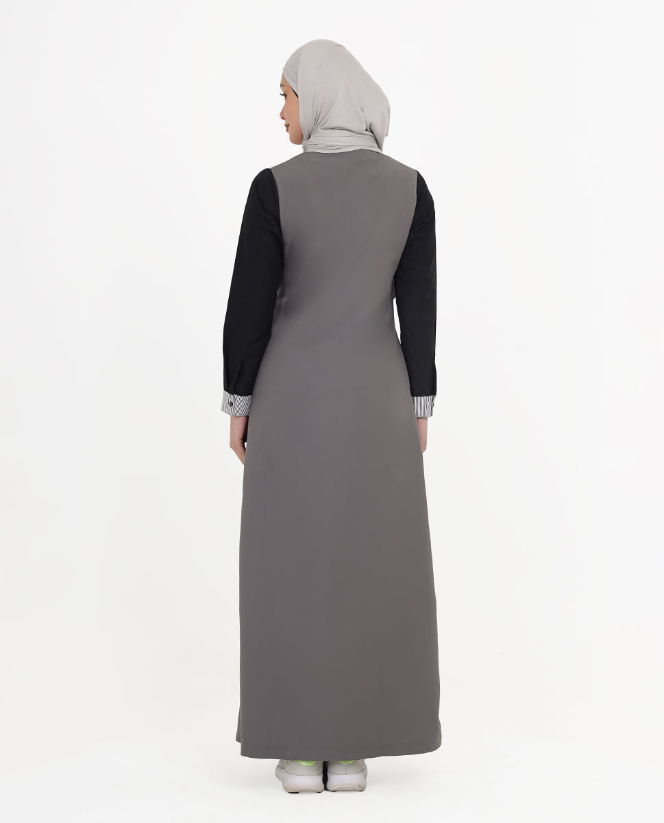 Shadow & Mist Color Block Jilbab