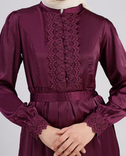 Royal Maroon Laced Maxi Dress