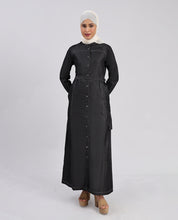 Urban Grace Smoking Detail Sleeves Abaya- Black