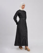 Urban Grace Smoking Detail Sleeves Abaya- Black