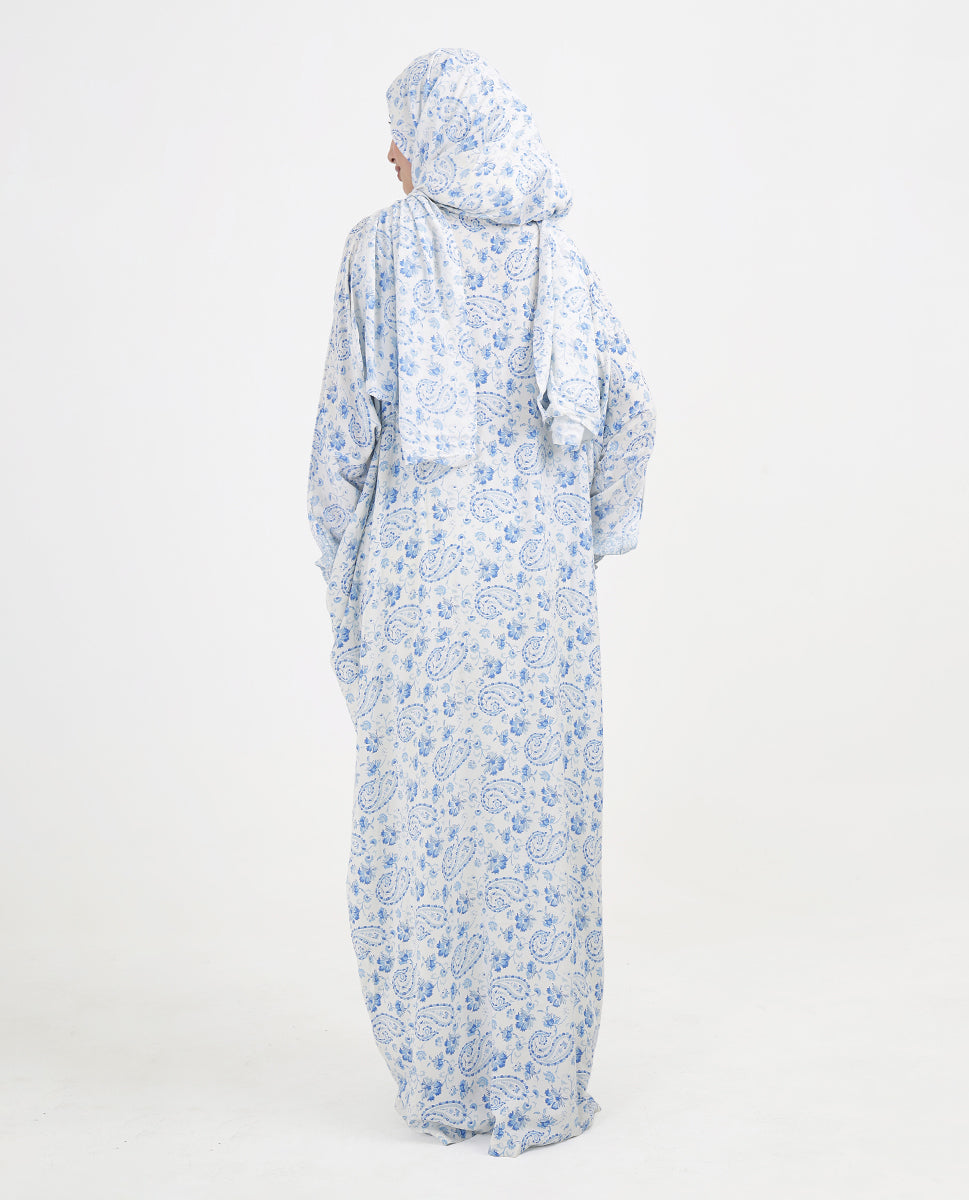 Azure Ivory Premium Rayon Prayer Dress