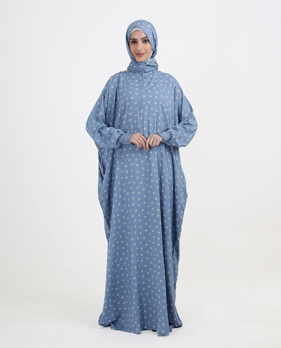 Serene Blue Premium Rayon Prayer Dress
