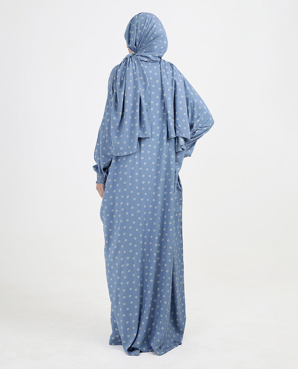 Serene Blue Premium Rayon Prayer Dress