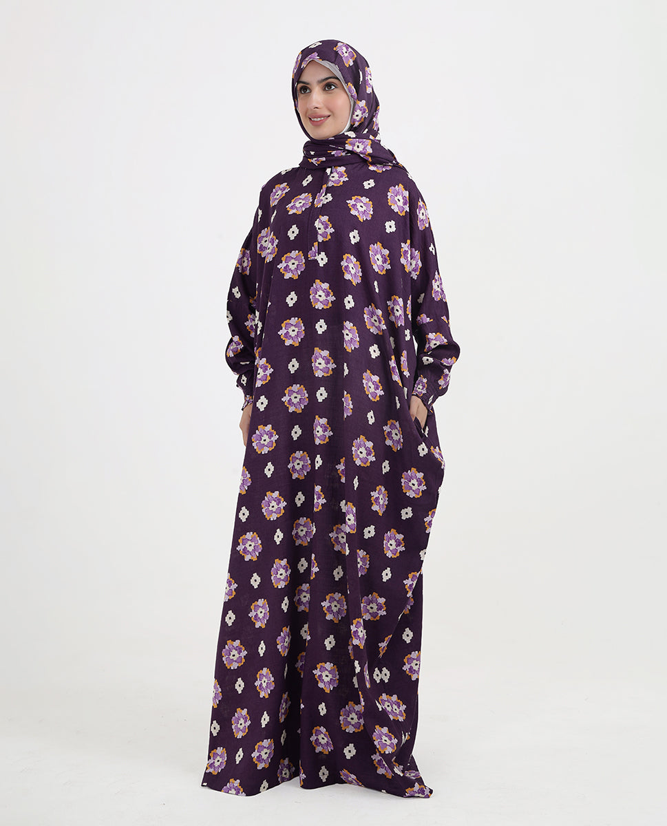 Plum Blossom Premium Rayon Prayer Dress