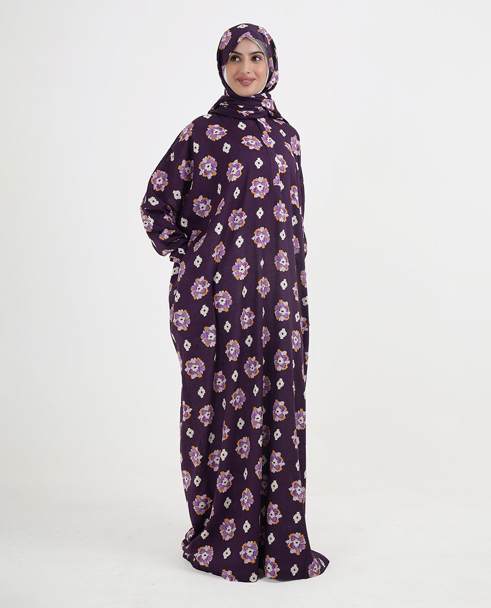 Plum Blossom Premium Rayon Prayer Dress