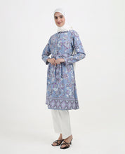 Azure Bloom Printed Rayon Flared Top