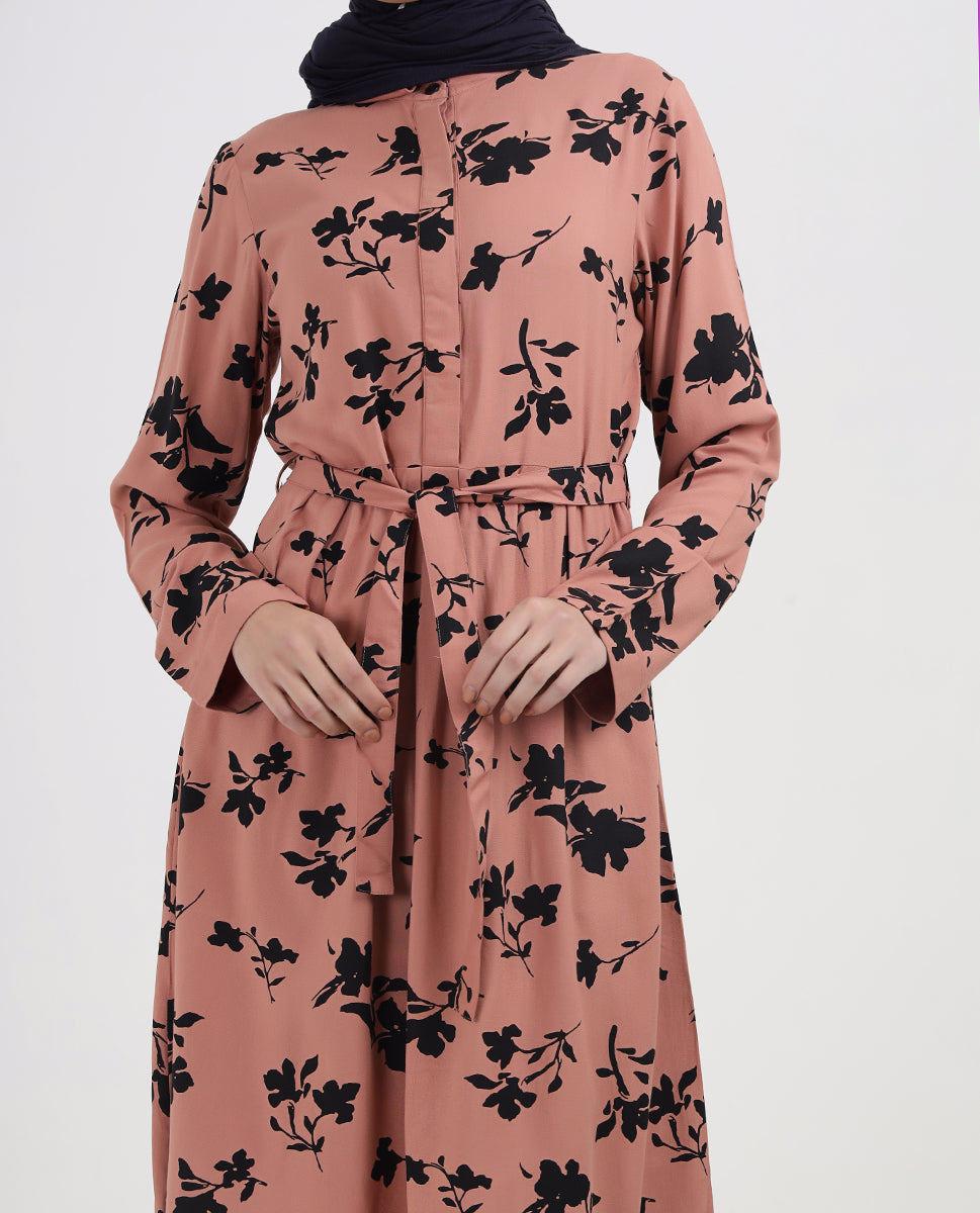 Blush Petal Printed Rayon Flared Top