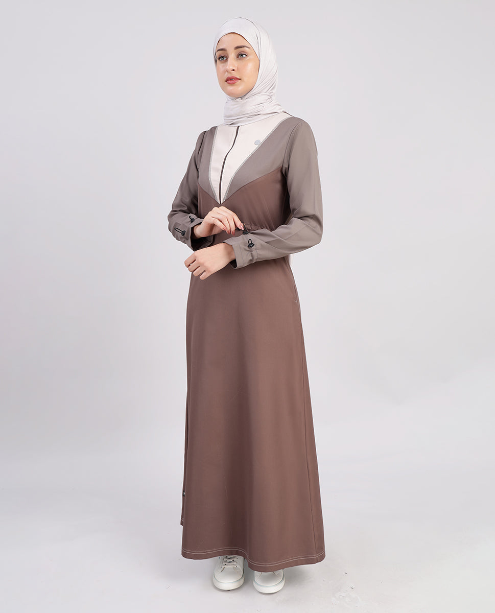 Brown Vibe Toggle Cuffs Jilbab