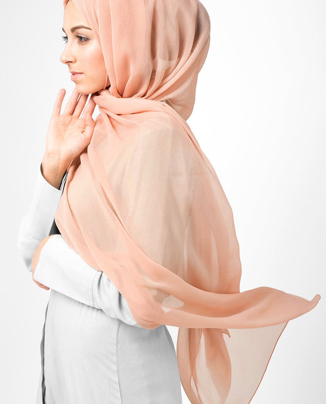 Pale Dogwood Poly Chiffon Scarf