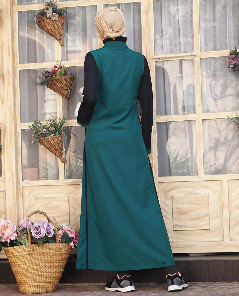 Teal & Black Essential Jilbab