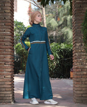Urban Teal Striped Jilbab