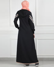 Black Stripe Utility Jilbab