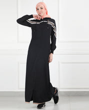 Black Stripe Utility Jilbab
