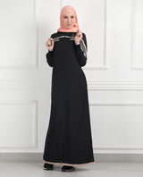 Black Stripe Utility Jilbab