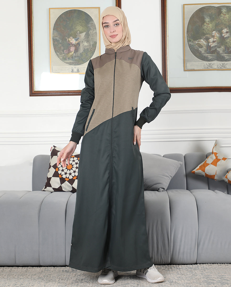 Mode Green Contrast Jilbab