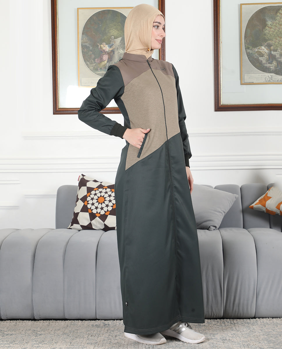 Mode Green Contrast Jilbab