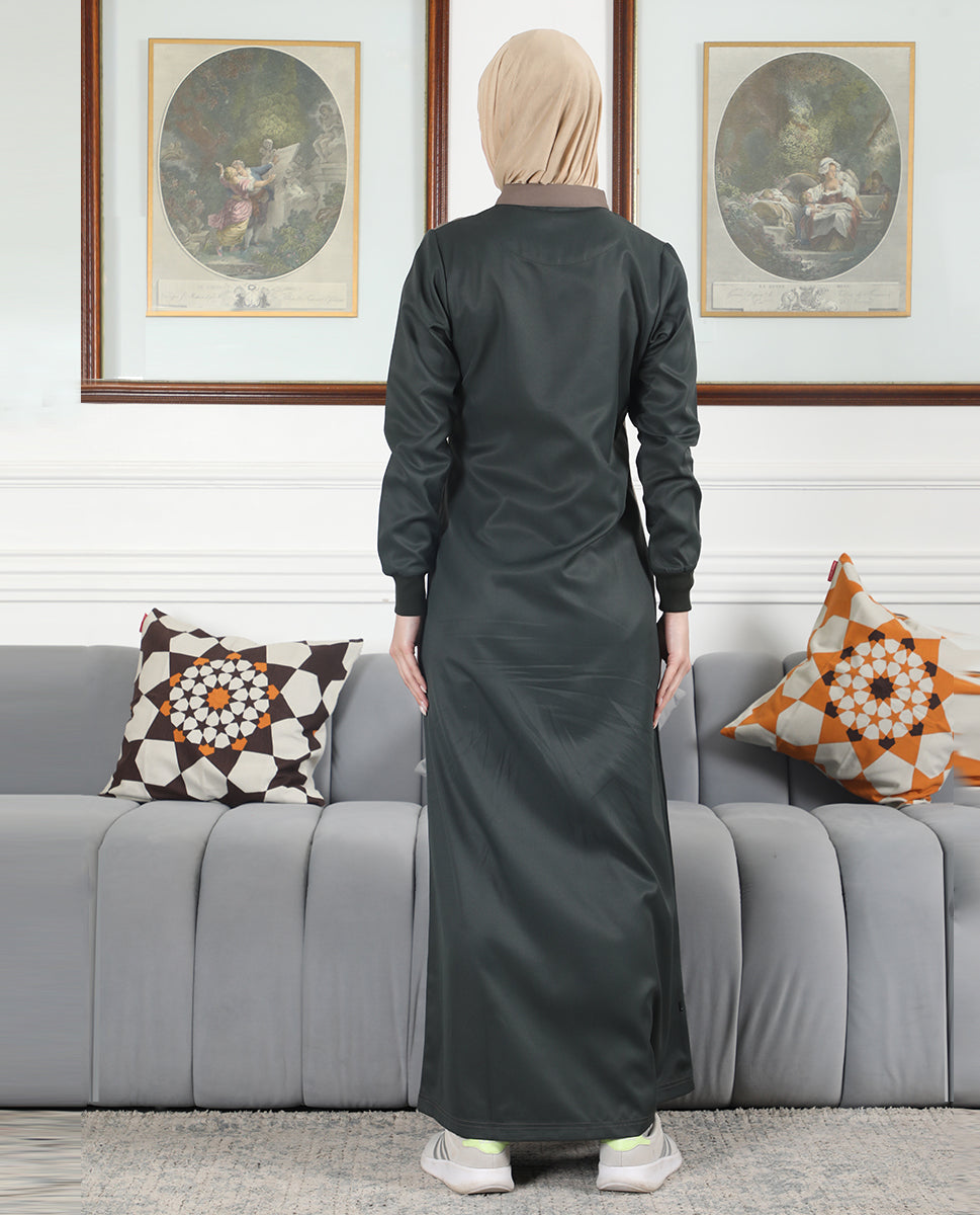 Mode Green Contrast Jilbab