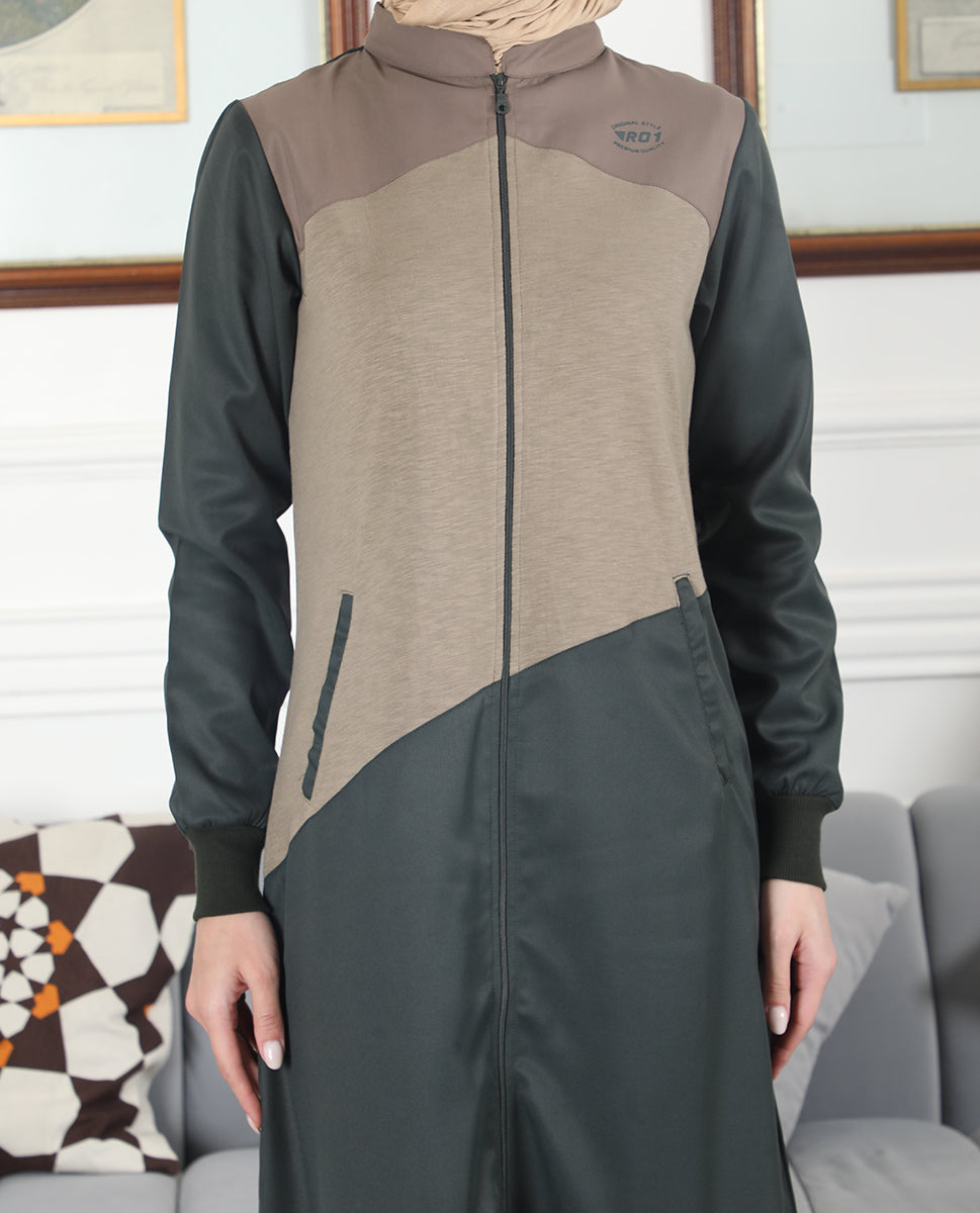 Mode Green Contrast Jilbab