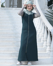 Forest Mist Full Front Open Winter Jilbab