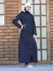 Luxe Fur Hooded Quilted Jilbab