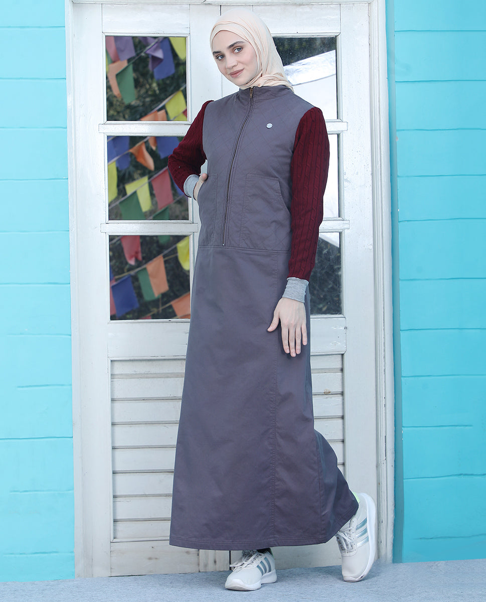 Burgundy Shadow Winter Jilbab