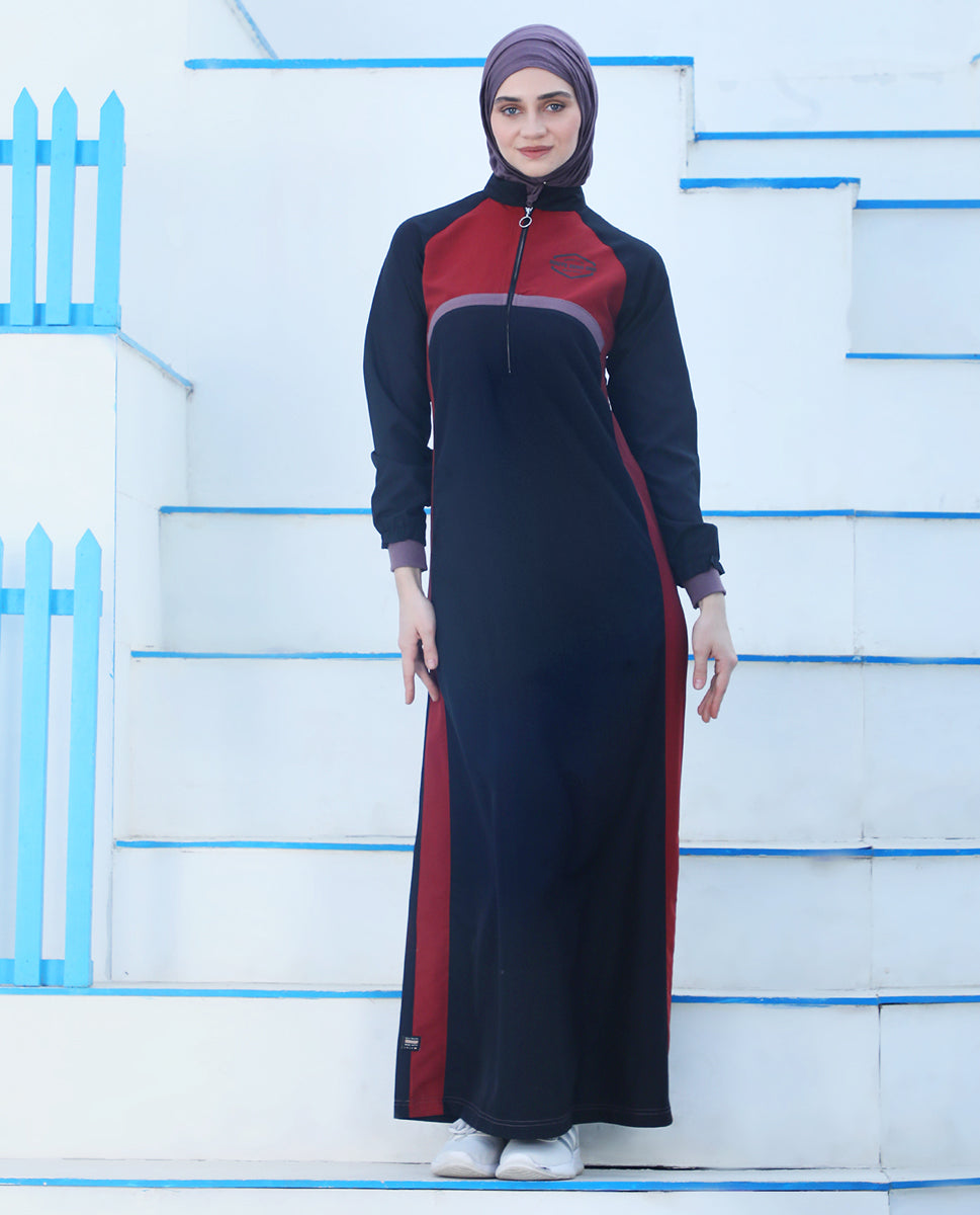 Modest Edge Contrast Jilbab